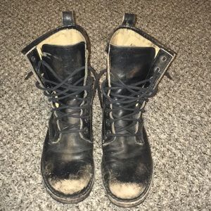 Frye Veronica Combat Boot Distresses